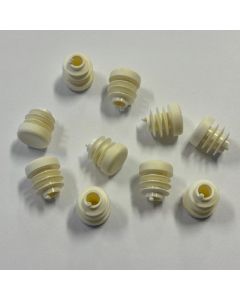 Inslagdop GL rond - 16mm 0,80/2,00 wit - 10 stuks